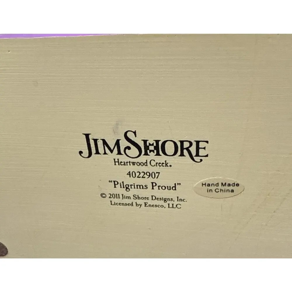 Jim Shore Pilgrims Proud 4022907 Pilgrim Couple Figurine Thanksgiving w/ Box